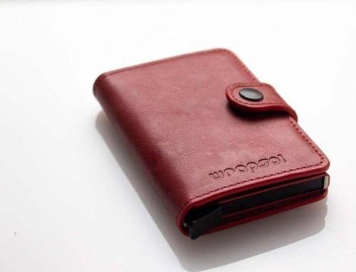 Mekanizmalı Cüzdan Tekli Kırmızı Deri