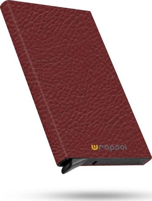 Mekanizmalı Kartlık Rfid Korumalı Alüminyum Otomatik Mekanizmalı Kredi Kartlık Klasik Bordo Deri