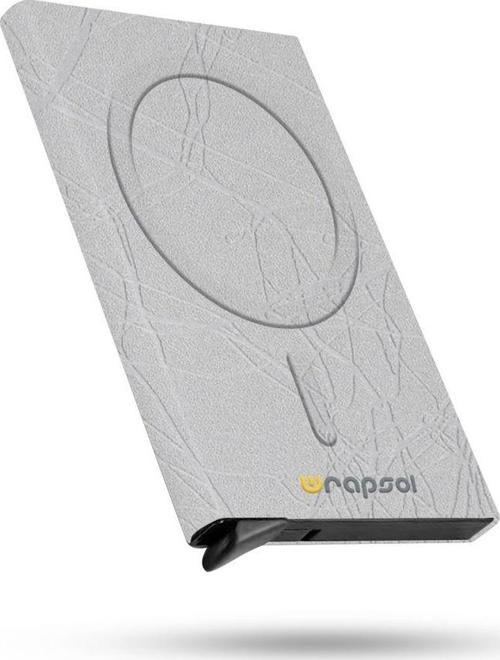 Magsafe Mekanizmalı Kartlık Rfid Korumalı Alüminyum Otomatik Kredi Kartlık Çizgisel Kabartmalı Gri
