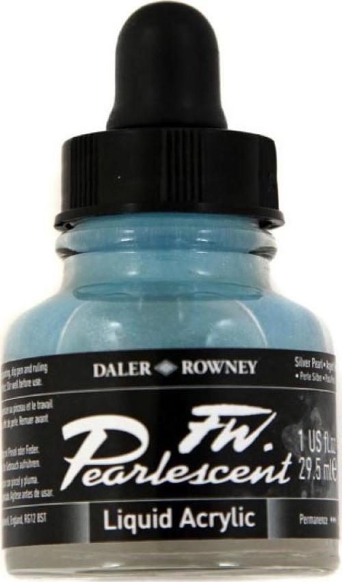 DR FW Pearlescent Akrilik Mürekkebi 29.5ml - Silver Pearl 119