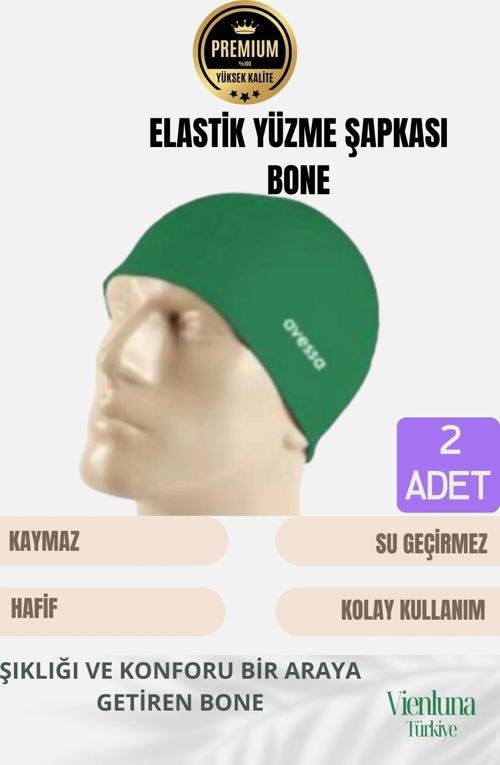 Özel Tasarım Suya Dayanıklı Silikon Havuz Deniz Kullanımına Uygun Esnek Yüzme Bonesi 2'li Set