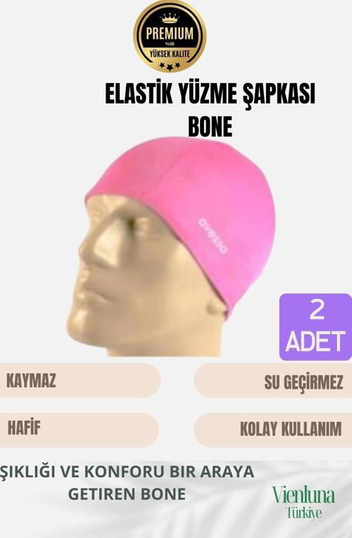 Özel Tasarım Suya Dayanıklı Silikon Havuz Deniz Kullanımına Uygun Esnek Yüzme Bonesi 2'li Set