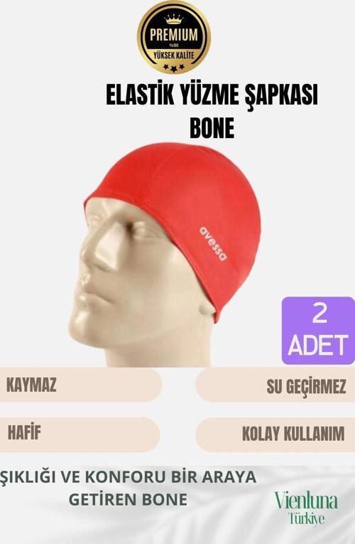 Özel Tasarım Suya Dayanıklı Silikon Havuz Deniz Kullanımına Uygun Esnek Yüzme Bonesi 2'li Set