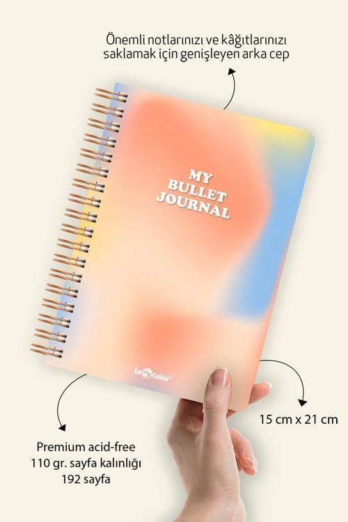 Noktalı Bullet Journal Pro Defter Aura A5