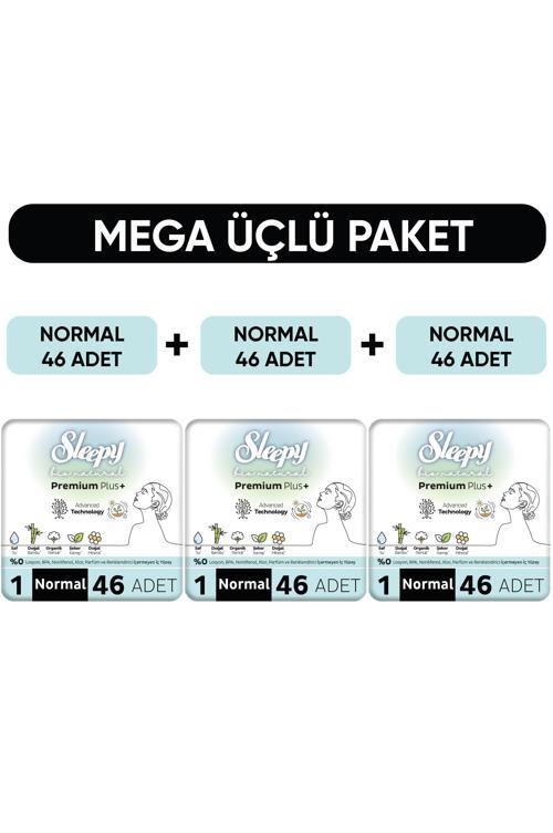 Bio Natural Premium Plus Hijyenik Ped Mega Paket Normal 46x3 (138 Adet)