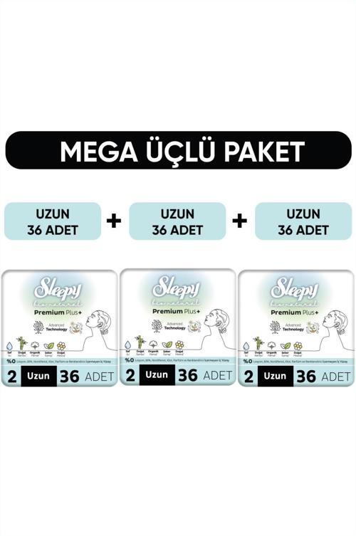Bio Natural Premium Plus Hijyenik Ped Mega Paket Uzun 36x3 (108 Adet)