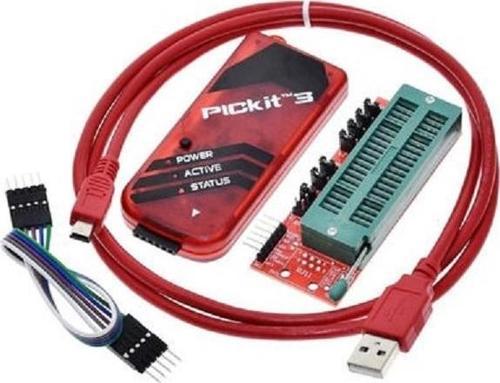 PİCKİT 3 PİC PROGRAMLAMA KARTI VE DİP ÇEVİRİCİ ADAPTÖR KARTI