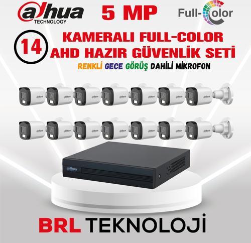 5 MP 14 Kameralı Sesli 30 Metre Renkli Gece Görüşlü Full HD Kamera Seti