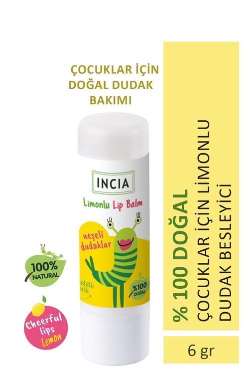 %100 Doğal Kids Dudak Besleyici Limonlu Bitkisel Nemlendirici Dudak Bakım Kremi 6 gr