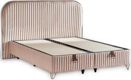 Line Visco Lüks Baza ve Başlık Seti 150x200 cm Çift Kişilik Baza ve Başlık Takımı Krem Babyface