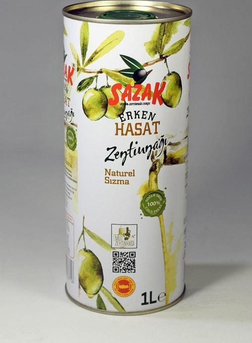 Erken Hasat Soğuk Sıkım Zeytinyağı Teneke 1 Lt