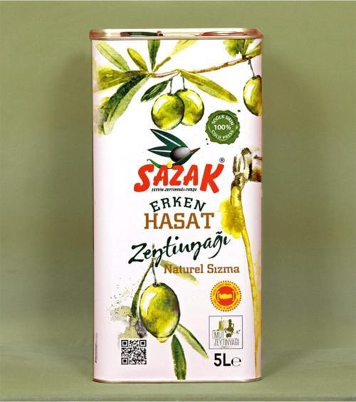 Filtresiz Erken Hasat Soğuk Sıkım Zeytinyağı 5 Lt