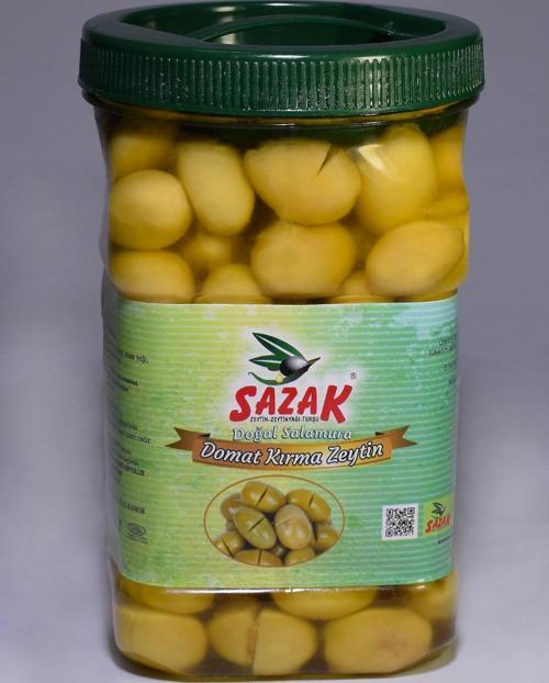 Sazak Domat Kırma Yeşil Zeytin 900 Gr