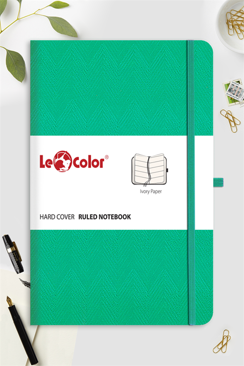 Tarihsiz Klasik Defter Rec Note 13x21 Çizgili Yeşil Desenli