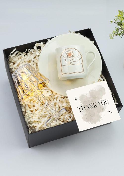 Kahve Fincanı & Kristal Mini Abajur Hediye Seti