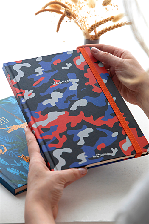 Kamuflaj Defter Kareli Turuncu 17x24 cm