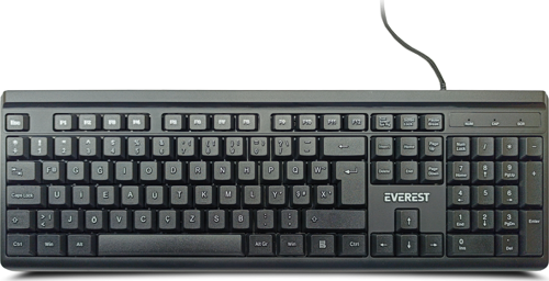 KB-741F, USB Kablolu, Türkçe F,  2 metre Bakır Kablolu, Standart Klavye (Siyah)