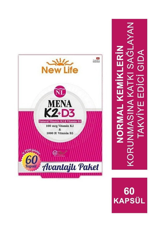 Mena K2 D3 Vitamini 60 Kapsül
