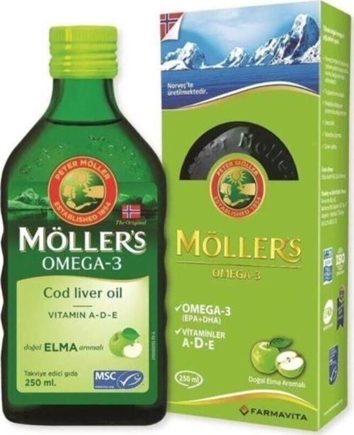 Omega 3 Elma Aromalı Balık Yağı 250 ml