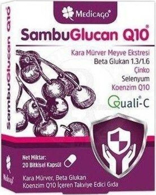 Sambuglucan Q10 Kara Mürver 20 Kapsül