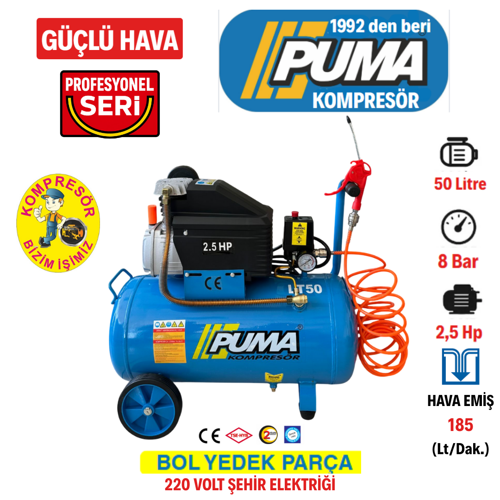 50 Lt Hava Kompresörü (2,5HP)