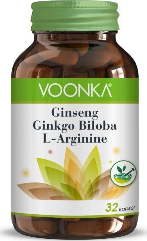 Ginseng Ginkgo Biloba L-Arginine 32 Kapsül 8680807008304