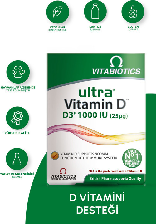 Ultra Vitamin D D3 1000 Iu 96 Tablet