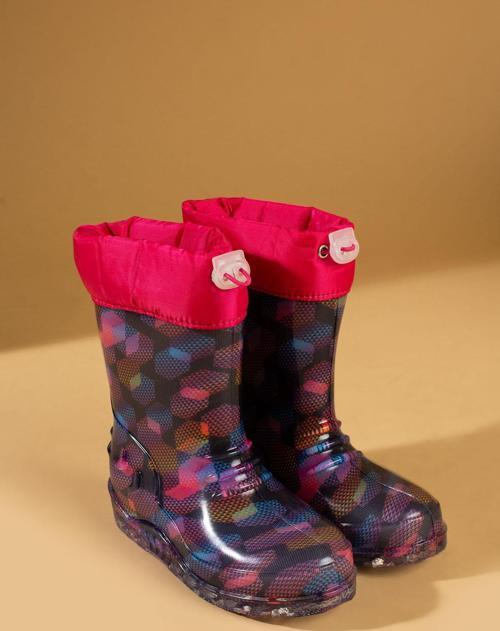 İçi Kürklü Su Gerçimez Kırılmaz PVC Taban Yağmur ve Kar Çocuk Çizmesi Y-500