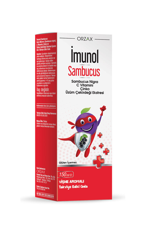 İmunol Sambucus Sanbucus Nigra C Vitamini Çinko Üzüm Çekirdeği Ekstresi 150 ml