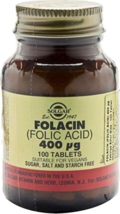 Folic Acid Folacin 400 Mcg 100 Tablet 033984010802