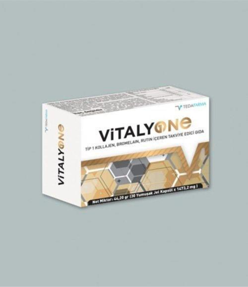 Vitaly One Tip 1 Kollajen, Bromelain, Rutin İçeren Takviye Edici Gıda, 30 Soft Jel Kapsül