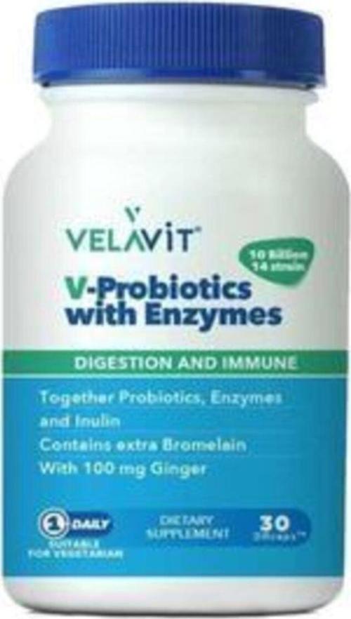 V-Probiotics With Enzymes 30 Kapsül