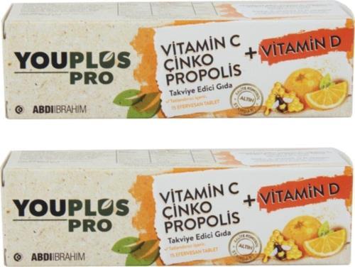 Pro Vitamin C Çinko Propolis Vitamin D 15 Efervesan Tablet 2 Adet
