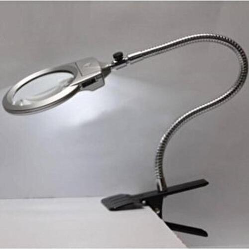 Işıklı Büyüteç Tamirci Büyüteci Çalışma Lambası Lup Mercek 130Mm
