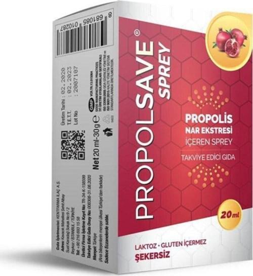 Propolsave Propolis Nar Ekstresi Içeren Sprey 20 Ml