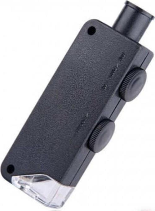 Mini 60X 100X Zoom Lens Odak Takı Led Cep Mikroskop Büyüteç
