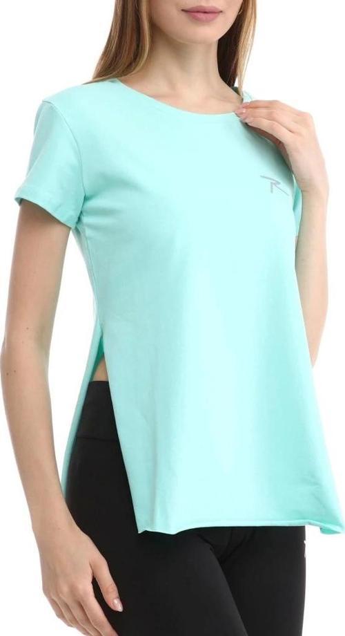 Kadın %100 Pamuk Bisiklet Yaka T-Shirt FUMUS MİNT