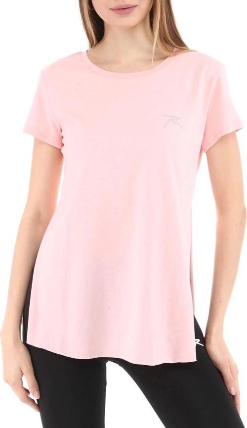 Kadın %100 Pamuk Bisiklet Yaka T-Shirt FUMUS PEMBE