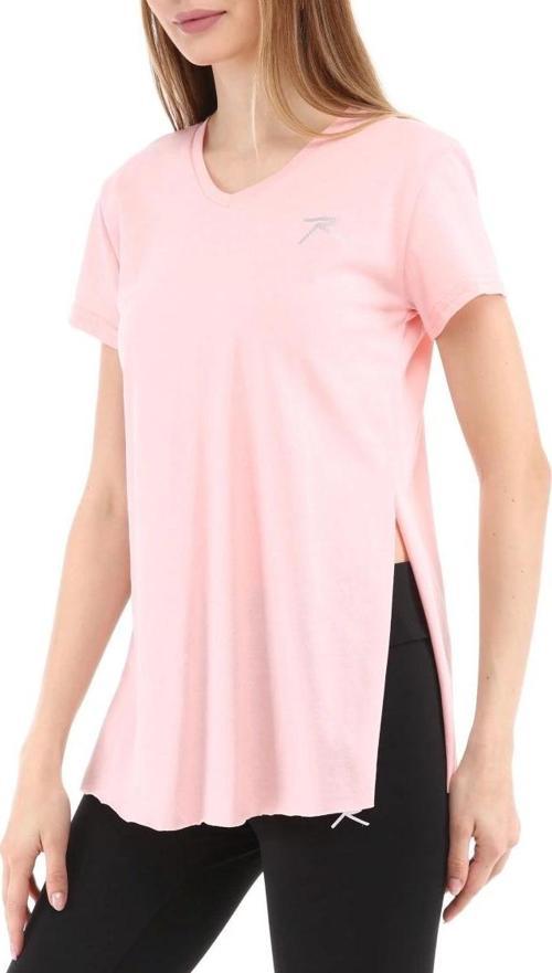Kadın %100 Pamuk V Yaka T-Shirt FRAGUM PEMBE