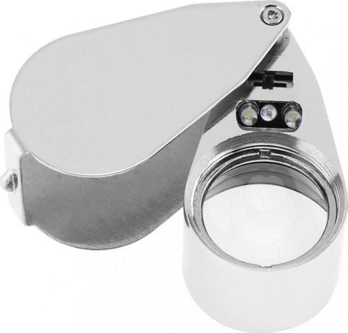 Mini Led Işıklı Büyüteç Full Çelik Büyüteç Lup Mercek Kuyumcu Büyüteci