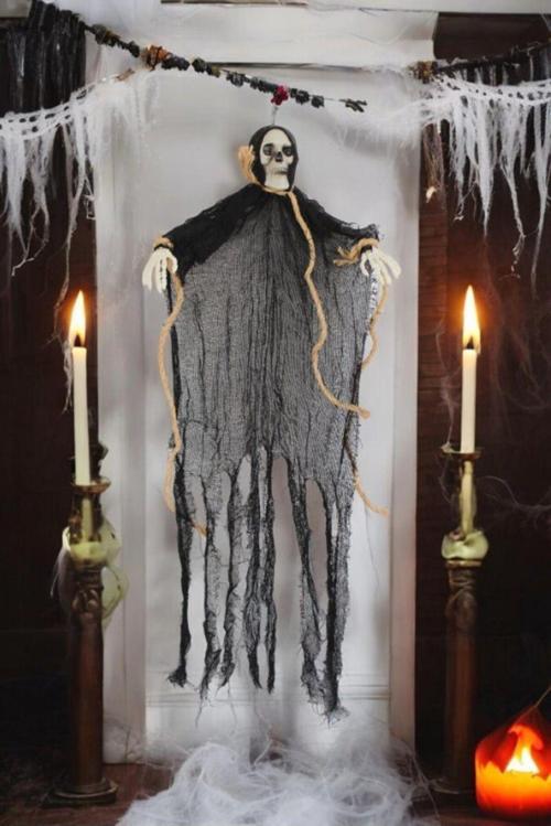 HALLOWEEN DEKOR İSKELET SİYAH 70CM AST6710