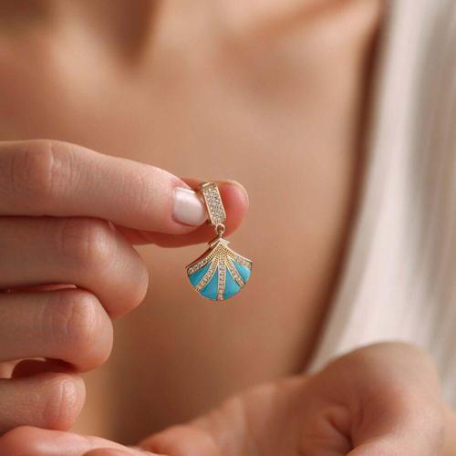 14 Ayar İstiridye Charm Uç ( Bilezik-Kolye)