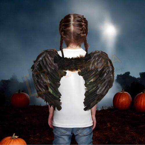 HALLOWEEN MELEK KANADI SİYAH 37x54