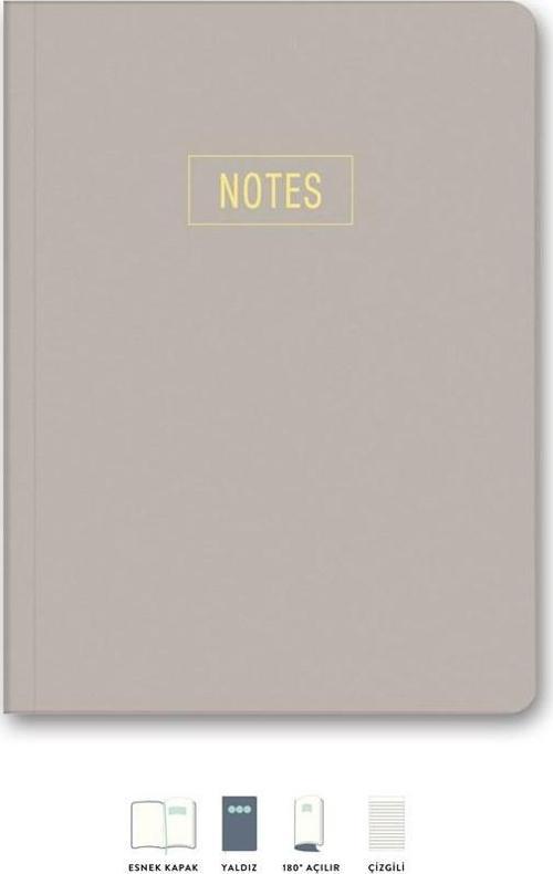 Notes Mini Defter Çizgili Kum 14x20 cm