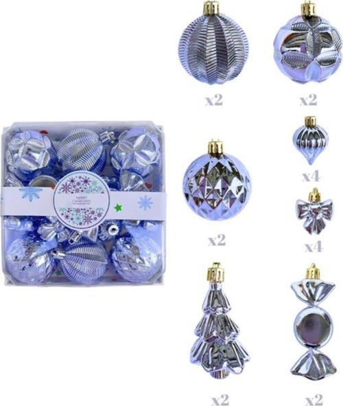 YILBAŞI LÜKS KARIŞIK SÜS SET PARLAK LİLA 18Lİ