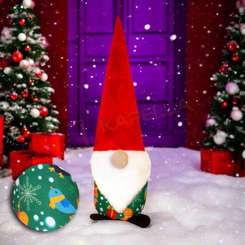 Yılbaşı Noel Baba Dekoratif Biblo Yeşil Kurabiye Desen