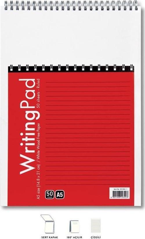 Writing Pad Ofis Bloknot A5 Çizgili Beyaz