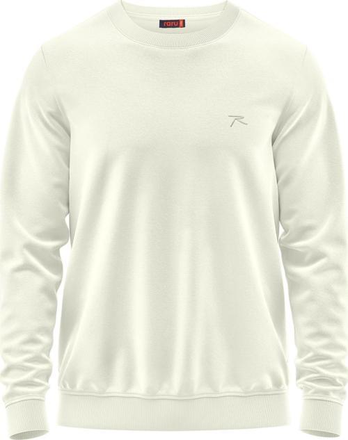 %100 Pamuk Bisiklet Yaka Unisex Basic Sweatshirt AUDAX EKRU