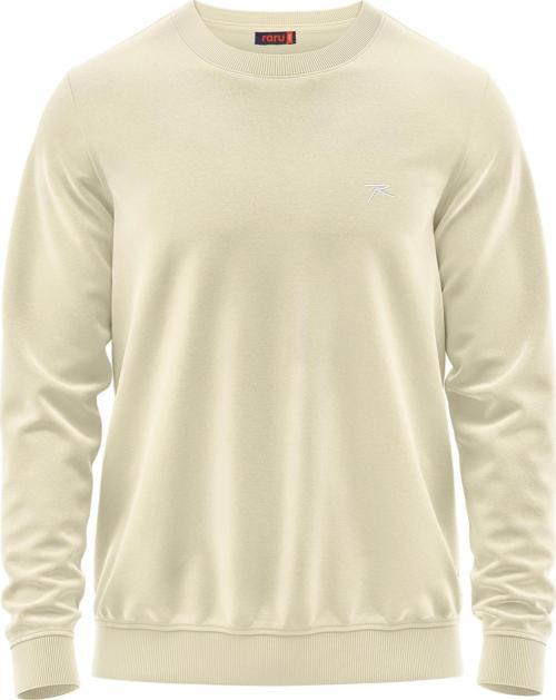 %100 Pamuk Bisiklet Yaka Unisex Basic Sweatshirt AUDAX EKRU