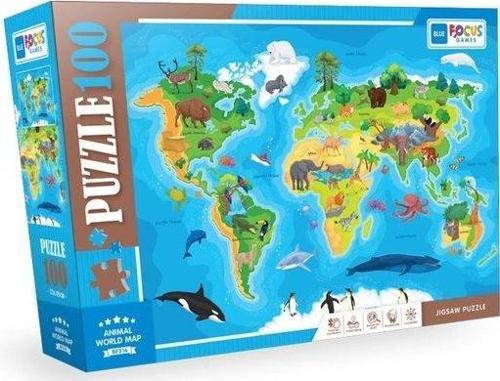100 Parça Hayvan Dünya Haritası